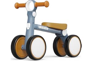 allobebe Balance Bike, Upgraded 12-36 Months Toddler Bike for 1 Year Old Boys Girls, 3 Levels Adjustable Seat and Handlebar, 