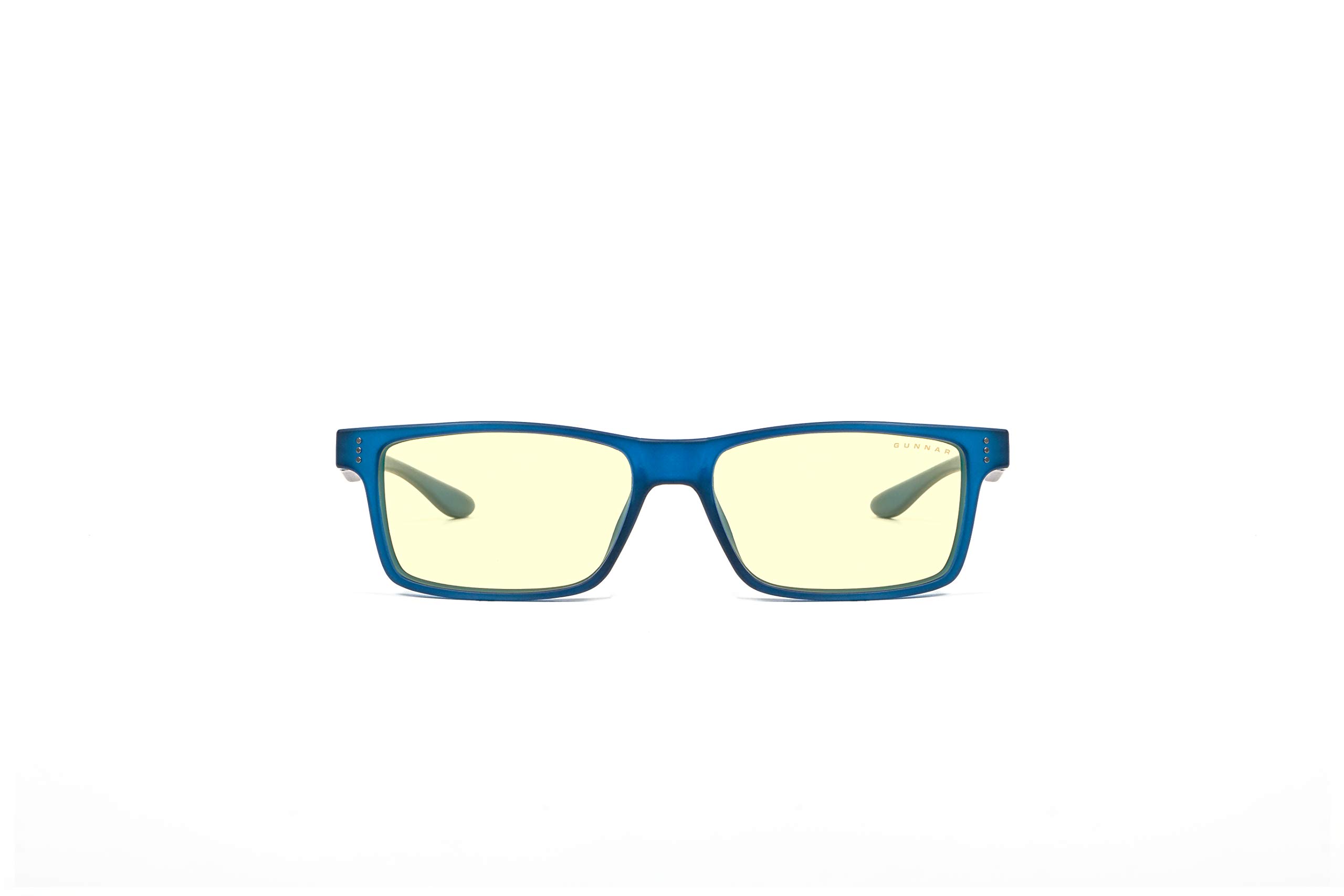 Gunnar Gaming and Computer Eyewear - Cruz (age 12+) -Frame Colour: Navy, Lens Tint: Amber (Blocks 65% Blue Light & 100% UV Light) - Patented lens - Reduce eye strain & dryness