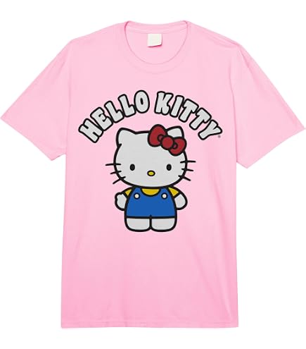 Hello Kitty Character Heads All-Over Print Women's Pink Crew Neck