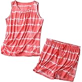 Women's Cute Pajamas Cotton Pjs Soft Printed Comfy Fall Summer Lounge Boy Shorts Lightweight Pajama Set