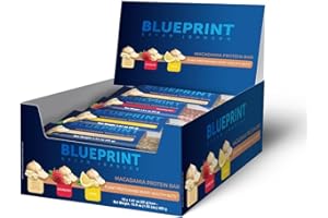 BLUEPRINT BRYAN JOHNSON Blueprint by Bryan Johnson Macadamia Nut Protein Bars – Variety Pack Protein Bars - Lemon, White Cocoa & Raspberry – Vegan, Low Sugar, Keto-Friendly Snacks – Non-GMO, Raw Nut Bar– 9g Protein – 12 Pack