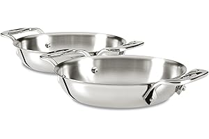 All-Clad Mini Gratin Dish - 6" - 2 pcs, Non Stick, Silver, Oven Safe