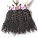 UNICE 10A Hair Brazilian Curly Hair 4 Bundles, Unprocessed Human Virgin Hair Weaves Natural Color 16 18 20 22 inch