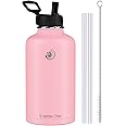Umite Chef Water Bottle, Vacuum Insulated Wide Mouth Stainless-Steel Sports 18-64OZ Water Bottle with New Wide Handle Straw L