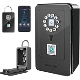 SFW NEW Smart Lock Box,Bluetooth Key Box with App Control &amp; Passcode, Waterproof Wall Mounted &amp; Door Hanging Security Key Lock Box for Home Realtor Office Home Warehouse(Bluetooth Unlock)