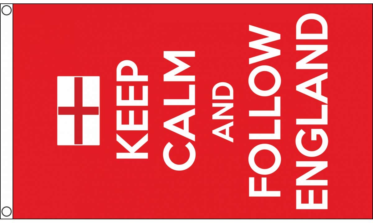 AZ FLAG - Keep Calm And Follow England Flag - 3x5 Ft - 100D Polyester English Banner with Two Metal Grommets - Fade Resistant - Vivid Colors - 3' x 5' Feet - 150x90 Cm
