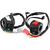 1 Pair of Motorcycle 7/8" Left &amp; Right Side Handlebar Switch Control Universal Motorcycle Handlebar Headlight Horn Turn Light Control Stop Start Switch