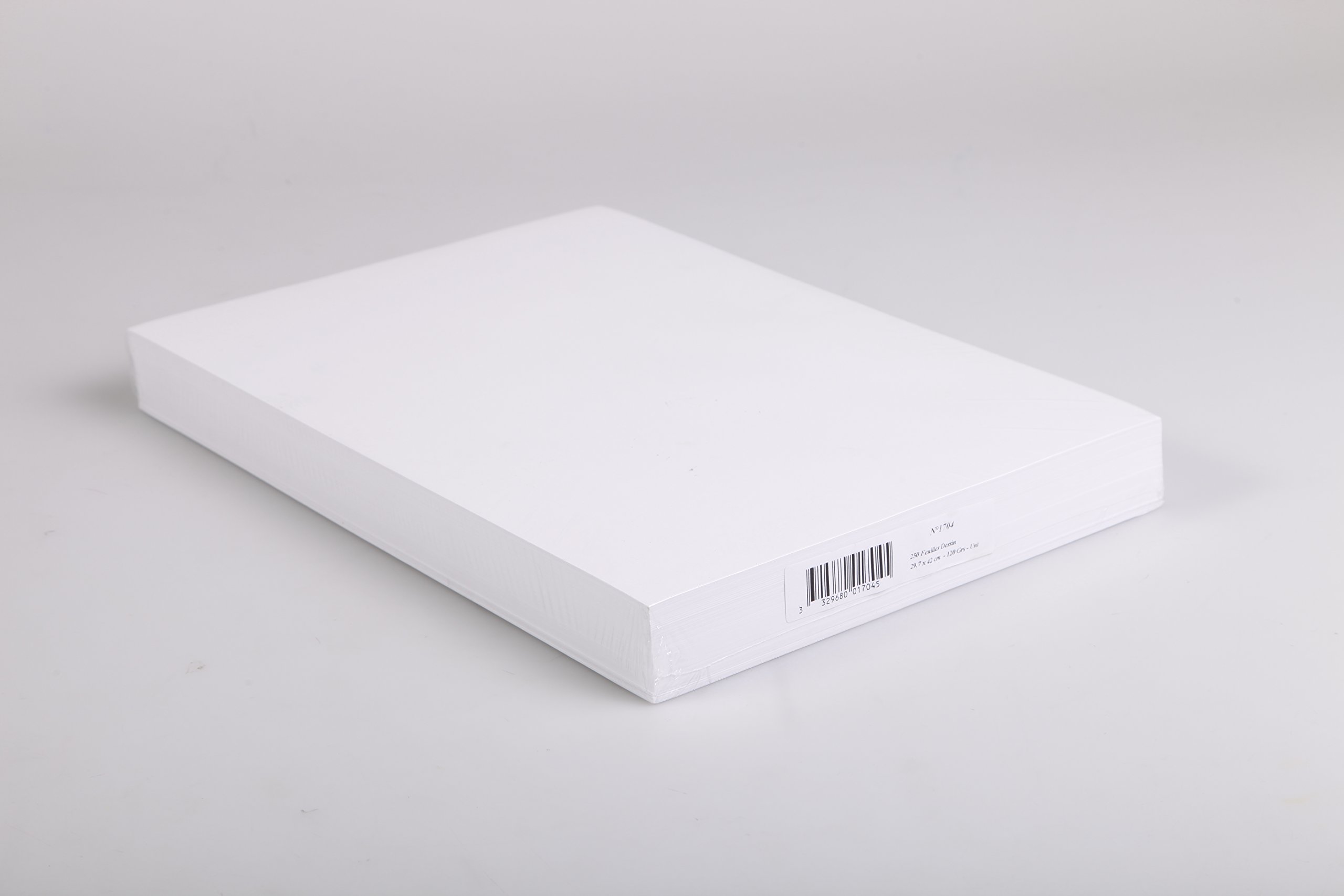 Clairefontaine - Ref 1704C - White Drawing Sketch Paper (Pack of 250 Sheets) - A3 (29.7 x 42cm) - 120gsm Paper, pH Neutral, Acid Free, Suitable for Sketching & Drawing