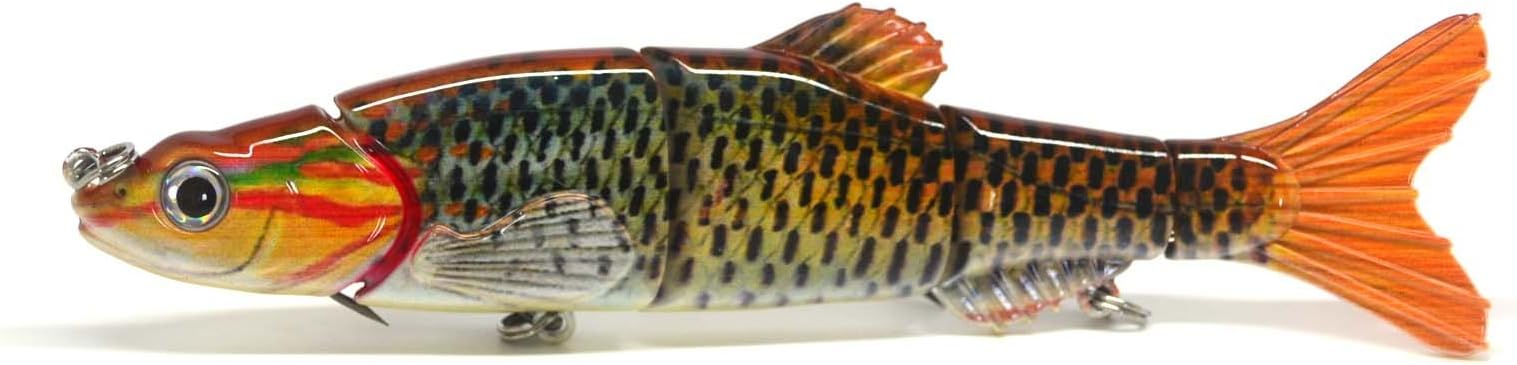 Blitzbite 6.5" Pike Muskie Bait Fishing Lure Swimbait Life-like Rainbow Perch Striper NEW