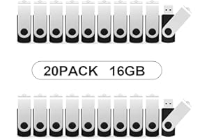 Flash Drive 16 GB 20 Pack, KOOTION Premium USB2.0 Classic Swivel USB 16 GB Flash Drive Pen Drive Memory Stick Thumb Drive Bul