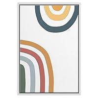 SIGNWIN Framed Canvas Wall Art Nordic Rainbow Canvas Prints Home Artwork Decoration for Living Room,Bedroom - 16