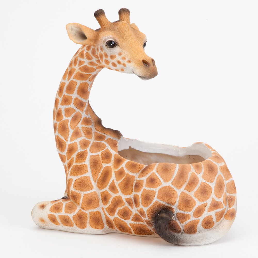 Outdoor Giraffe Planter Add style outdoors with round bowl planters