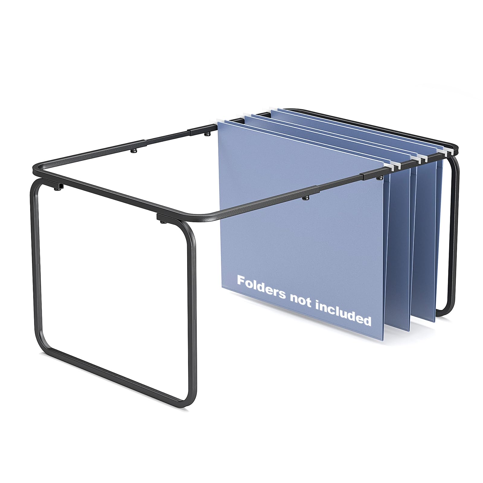 Photo 1 of Vanulee Hanging File Folder Frame,Legal/Letter Size,Adjustable Length 16-25 inches,12.598" W 9.45" H, Hanging Folders Holder for Desktop Organizer and Metal Rail in Filing Cabinet Drawer,1 Set