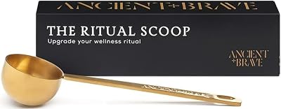 Ancient + Brave Ritual Scoop Gold Finished Stainless Steel Measuring Spoon 5g