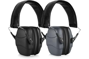 ucho 2 Packs Shooting Ear Hearing Protection 34dB Ear Muffs Lighter Weight Ear plugs Hunting Range Sports Event Airport