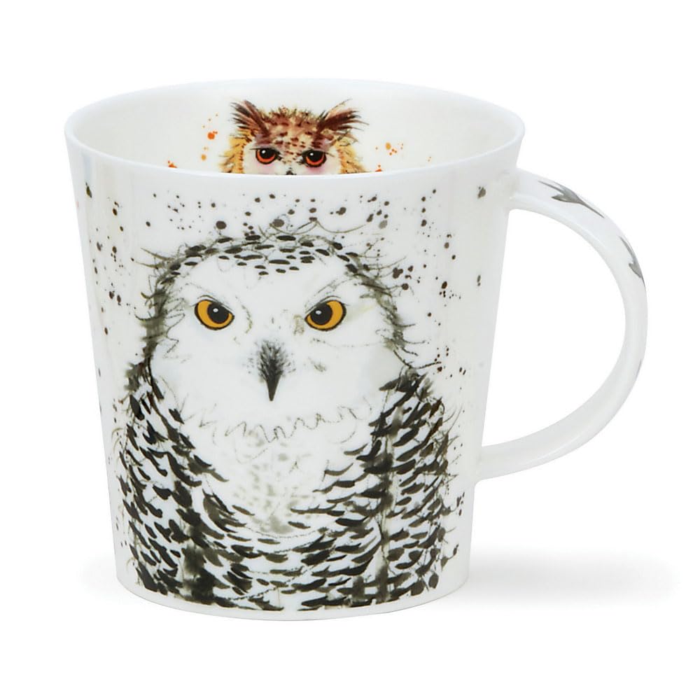 Dunoon Cairngorm 0.48L Owl Mug Over What A Hoot (White)