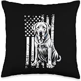Silver Labrador Owner Dog Throw Pillow