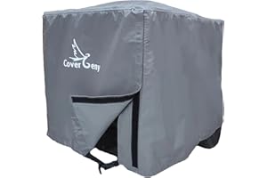 Cover Geny 100% Waterproof Generator Cover Heavy Duty Weather/UV Resistant Generator Covers 32 x 24 x 24 inch,for Universal Portable Generators 5000-10,000 Watt, Grey (32" L x 24" W x24 H)