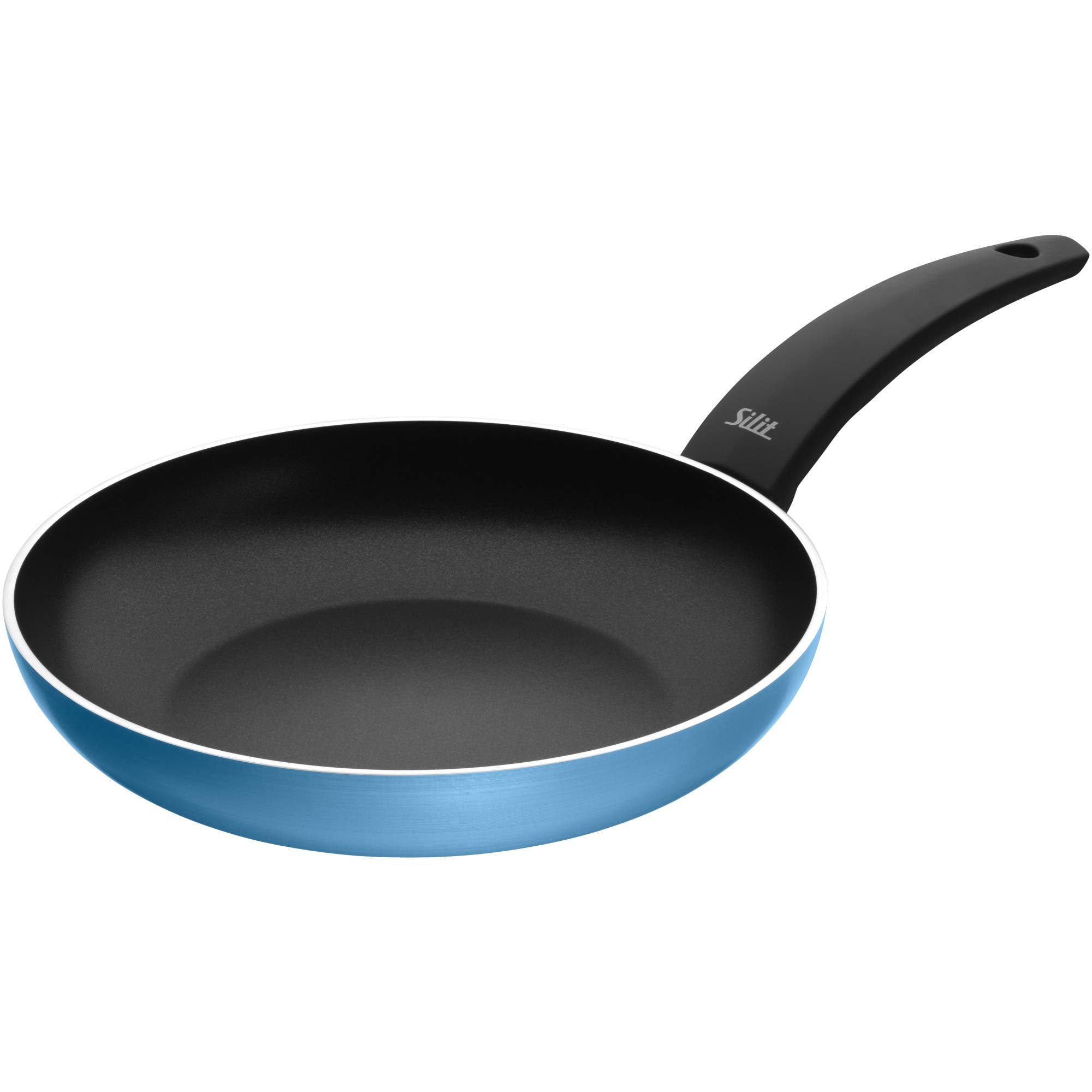 Silit Belluna Frying Pan 24 cm Aluminium Coated with Plastic Handle for Gentle Frying Blue