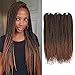 Lihui Crochet Hair For Black Women Crochet Braids Box Braids Crochet Hair 7Pcs/lot Crochet Box Braids Pre Looped Goddess Box Braids Braiding Hair Extensions(24Inches,1B/30 Color)