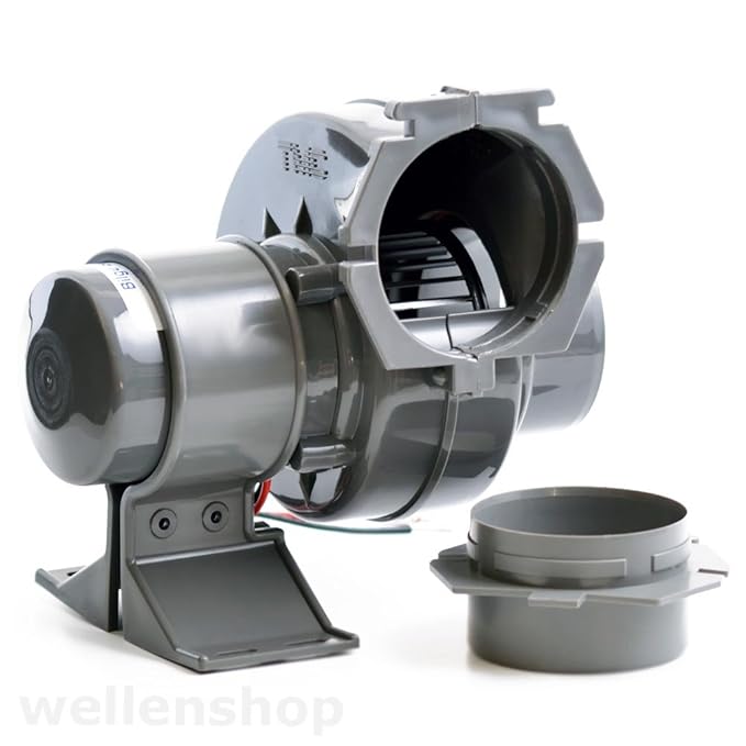 wellenshop 12V Motorraum 2547 Liter/min Druckgebläse Rohrlüfter 3A 3'