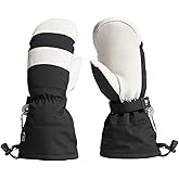CHOPPER MILL Adult Mountain Mittens for Skiing, Snowboarding, Sledding, Insulated with Extra Long Cuff to Keep Hands Warm in Winter