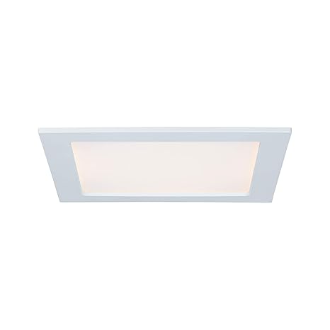 Paulmann Leuchten Paulmann 92069 Einbaupanel eckig Deckenleuchte 18W Licht 2700K Warmweiß LED Panel Weiß IP44 spritzwasserges