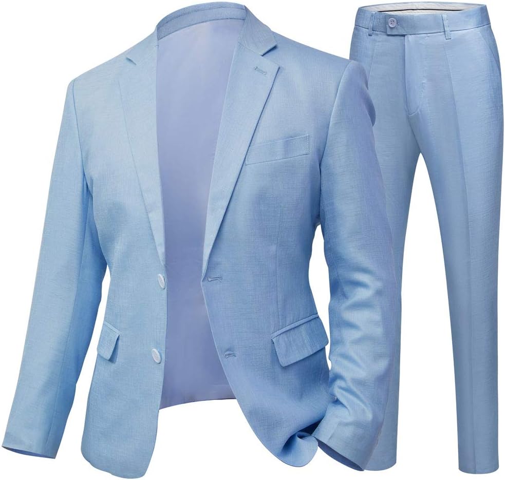 Botong Men's Wedding 2 Pieces Suits Groom Tuxedos 2 Buttons