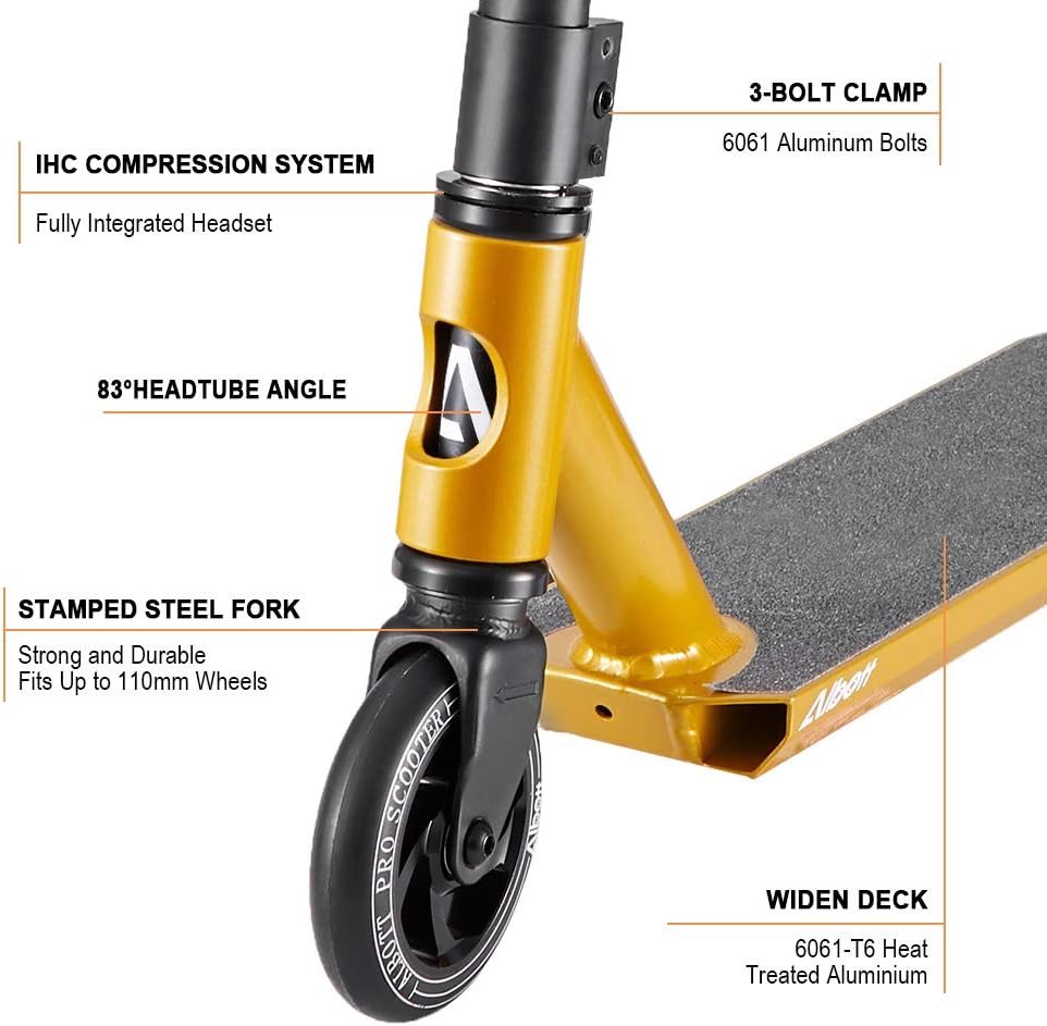 Freestyle 110mm Aluminium Core Wheels & ABEC9 Stunt Scooters for Kids
