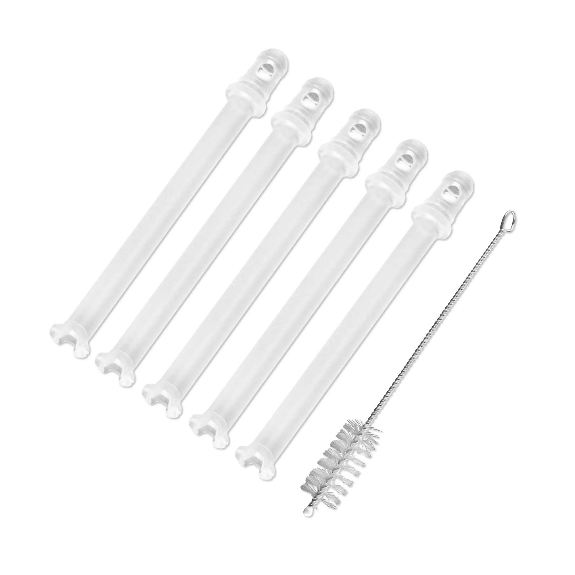 DEKAROX 5 x Milk Suction Tubes 101 mm + Cleaning Brush for DeLonghi 5313226701 for Coffee Machines Fully Automatic Coffee Machines such as EN520 Nespresso Latissima