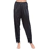 Patricia Lingerie Women's Silky Soft Satin Polyester Snip-it Pant Slip with Cushioned Elastic Waistband and Lace Trim