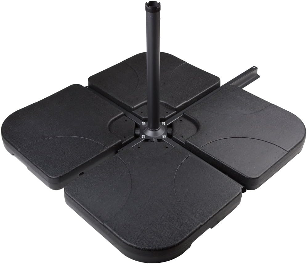 Snail Fillable Weights For Offset Patio Umbrella Cantilever Umbrella Base Plate Sand Or Water Filled Set Pack Of 4 Black Amazon Co Uk Garden Outdoors