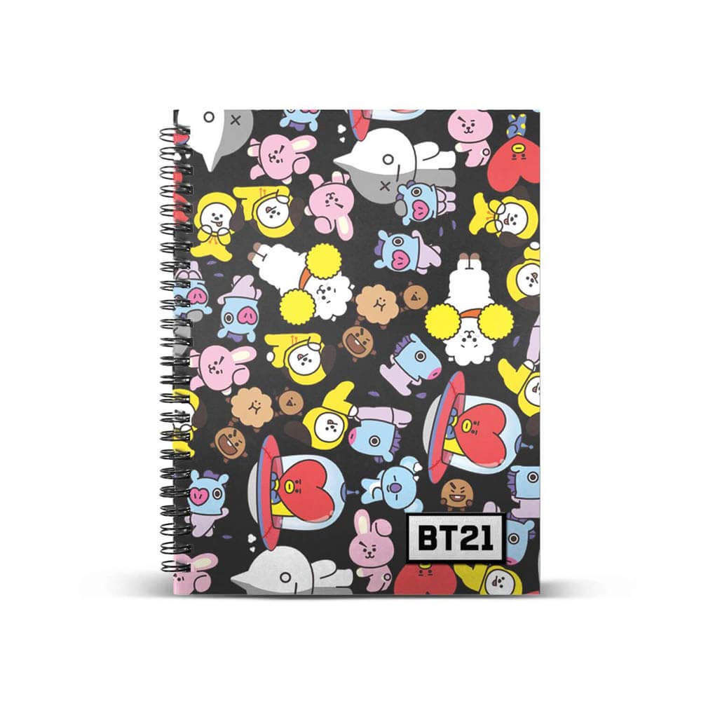 BT21 -Din A5 Grid Paper Notebook