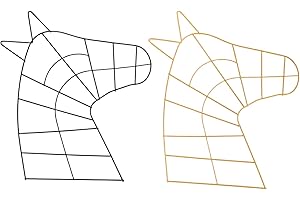 SHINEOFI 2pcs Horse Head Wire Wreath Frame Metal Hoop Floral Ring DIY Craft Base for Christmas Year Party