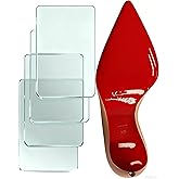 CZBYXA12 Clear Red Bottom Shoe Sole Protector Compatible with Christian Louboutin & All Shoes | Anti-Slip Shoe Grips | Red Bottoms Sole Guard | Non-Slip Shoe Pads for Luxury (Clear 2Pairs, 8" x4.5")