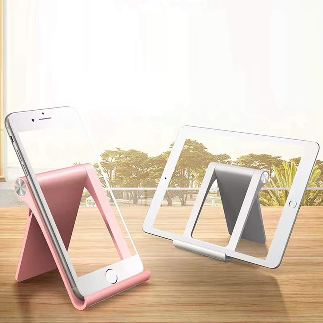 HlpiAMok TANGDIAABBCC XGATML Eastor Phone Holder, Tablet Stand，Desktop Mobile Stand with Adjustable Angle Design for ， Samsung，Nexus 6P, Google Pixel, Sony, One Plus and Google More（Pink）