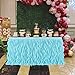 leegleri Tulle Curly Willow Table Skirt Ruffle Tutu Table Skirt for Rectangle Table or Round Table,Mermaid Table Skirt for Baby Shower,Birthday Party (Aqua,L 9(ft)*H 30in)