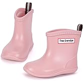 Tree Grandpa Toddler Rain Boots Baby Kids Easy-on Rain shoes Children Waterproof Shoes for Boys Girls(1-6 Years)