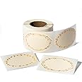 MONEST Waterproof & Oil Resistant Jar & Lid Stickers - Pantry/Canning, Spice & Bottle Labels (Golden Flower 2x3)