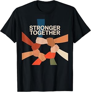 Unity Diversity Hands Stronger and Together Graphic T-Shirt