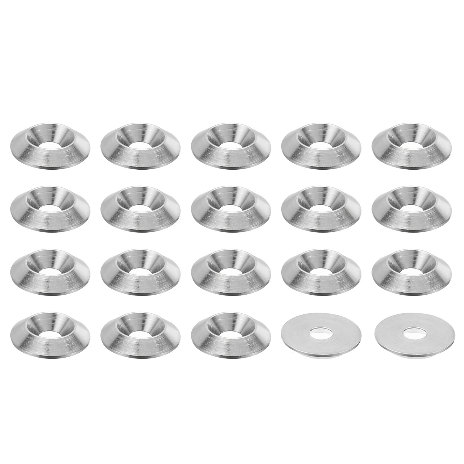 PATIKIL M5 Finish Countersunk Washer, 20pcs 18mm Dia. 3.5mm Tall Solid 304 Stainless Steel CNC Finish Cup Washer Screw Head Gasket for Industrial Construction — image 1