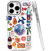 kiritfox Magnetic Case for iPhone 16 Pro,[Compatible with MagSafe & Shockproof Protection],European Fruit Bow Collage