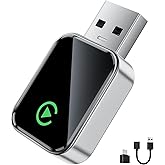 SWITCHFLUX Wireless CarPlay Adapter for iPhone(2025 Upgraded),Mini Size & Plug - Play,Converts Wired to Wireless Apple CarPlay,No Delay Carplay Dongle for Apple iOS 10+/Android 11+ and Above