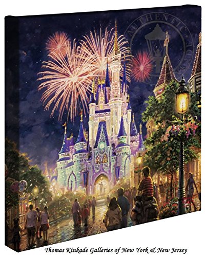 Thomas Kinkade Main Street U.S.A.,® Walt Disney World® 14x14 Canvas Wrap