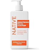 Native Brightening Facial Cleanser, for Normal Combination Skin, Sulfate Free, with Niacinamide and Vitamin C, Dermatologist Tested, 12.5 FL Oz