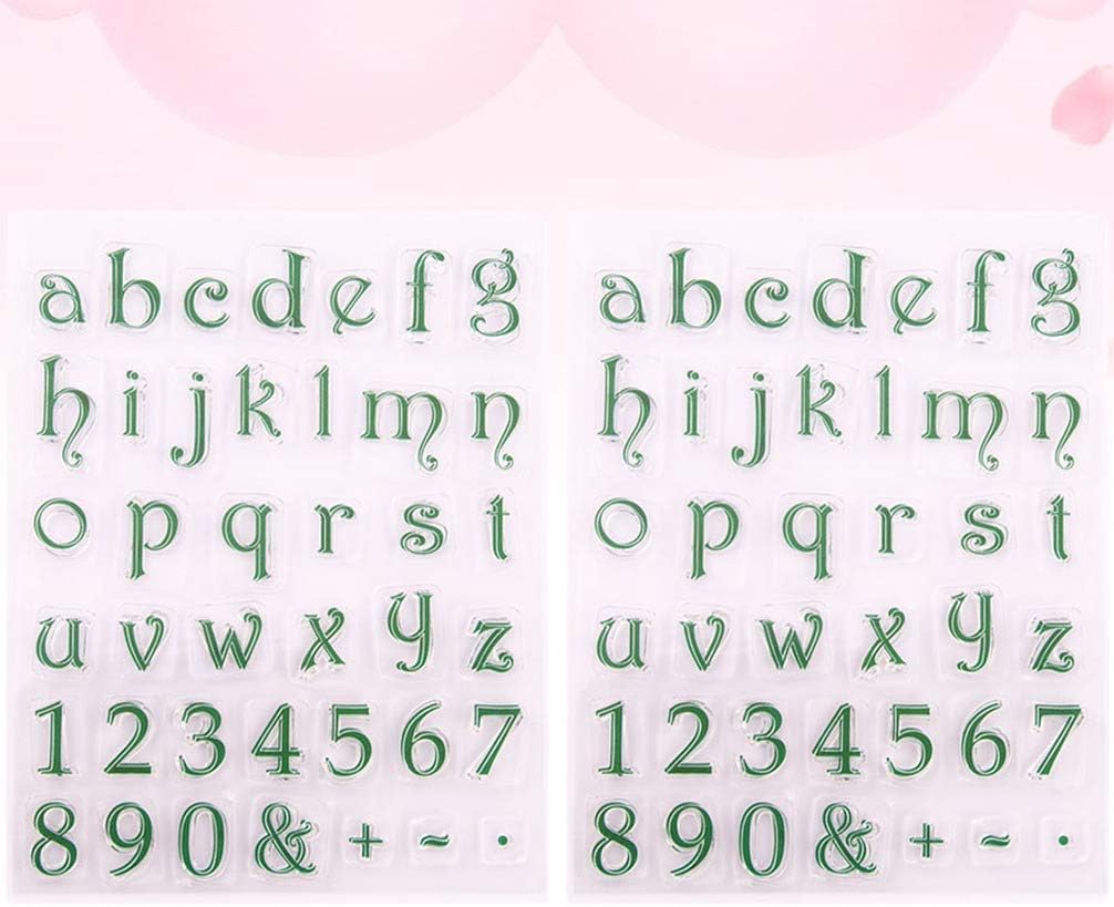 Milisten 2ピースクリアスタンプ文字と番号デザイン再利用可能なスクラップブックスタンプスクラップブッキング用日記フォトアルバムカードdiyクラフト装飾 通販 Amazon