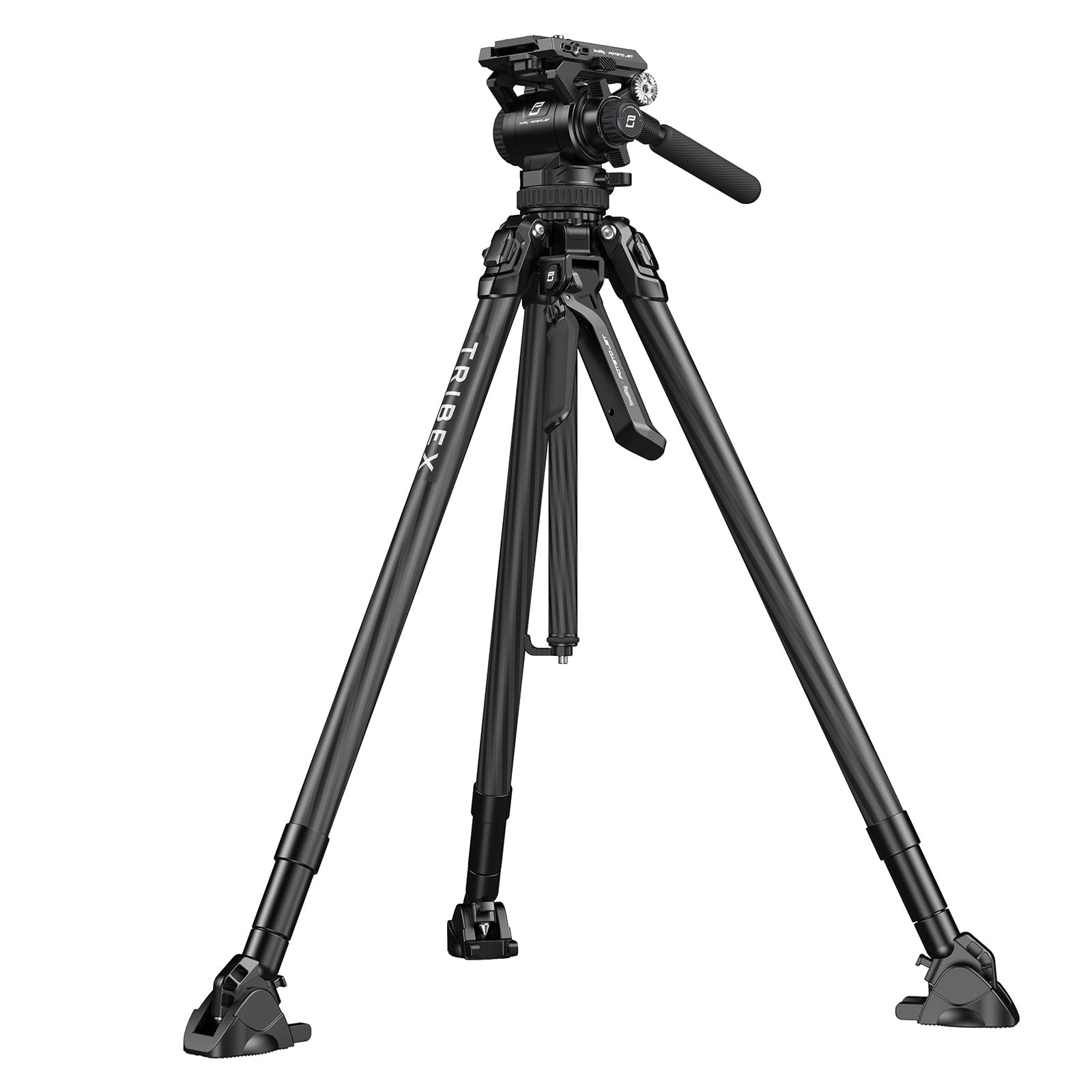 Photo 1 of SmallRig x Potato Jet Tribex Hydraulic Carbon Fiber Tripod, Fast Extend Camera Video Tripod with 4-Step Counterbalance Fluid Head, Step-Less Damping on Pan/Tilt, Load 13.2lbs for DSLR(Standard Series)