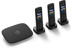 Ooma Telo VoIP Free Internet Home Phone Service with 3 HD3 Handsets. Affordable landline Replacement. Unlimited Nationwide Ca