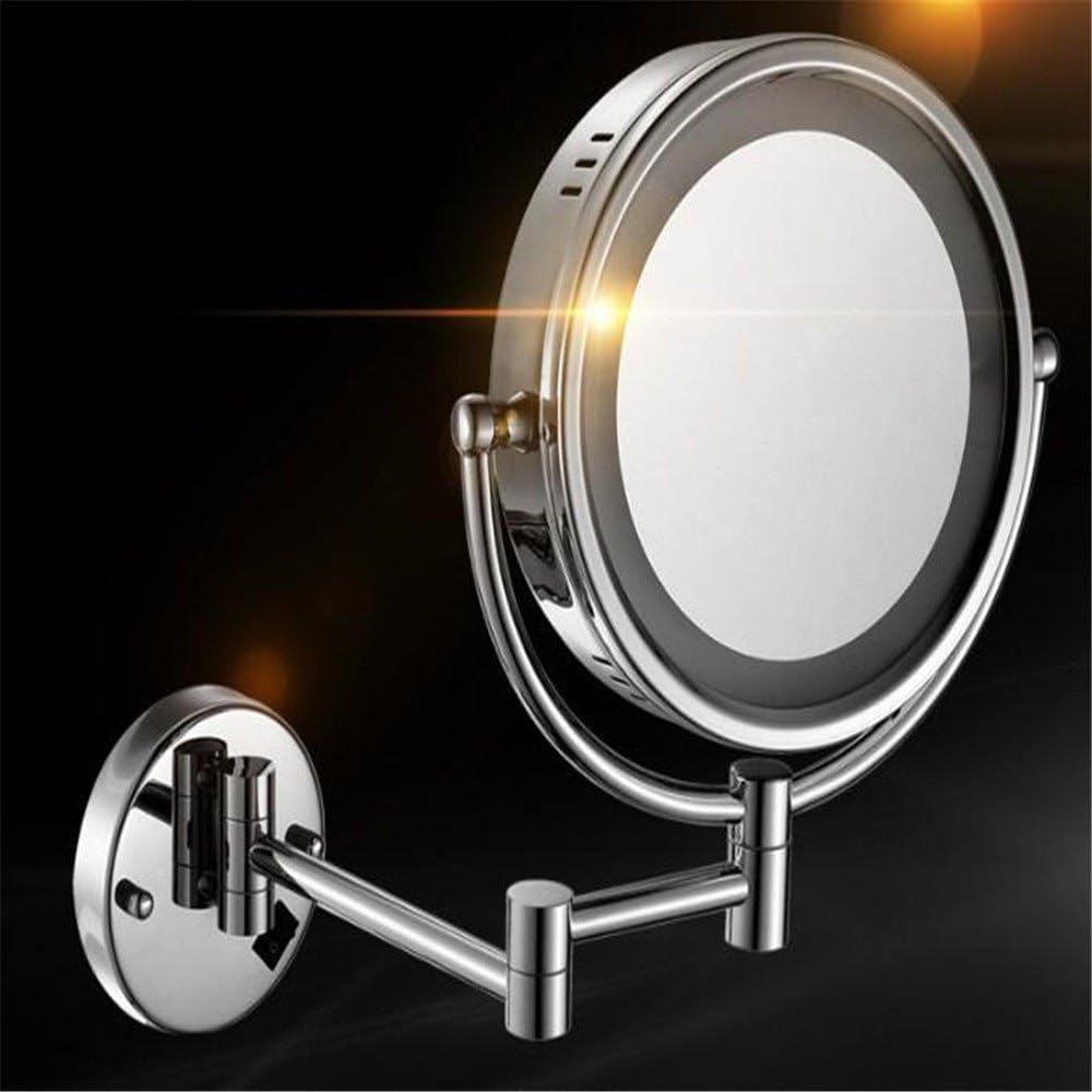 Wall Mounted Makeup Mirror LED Extendable Cosmetic Mirror With Light