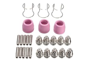PETSTIBLE 26Pack Plasma Cutter Torch Consumables for Lotos LTP5000D/LTPDC2000/LTPAC2500 Nozzles Electrodes Ceramic Tips Bracket
